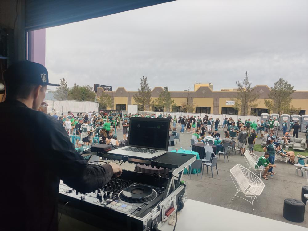 Event Dj for Hire Las Vegas performing for a Live Crowd